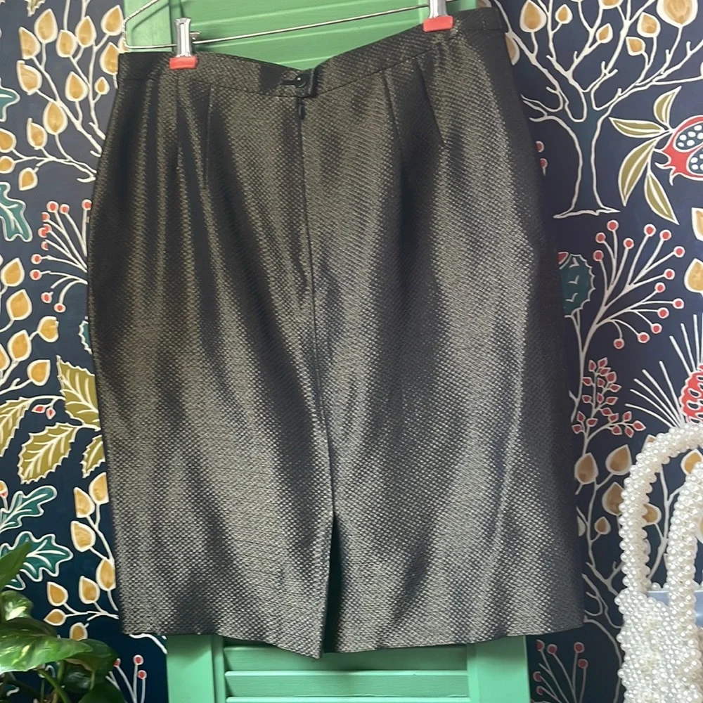 ESCADA Margaretha Ley Metallic Pencil Skirt Made in Germany